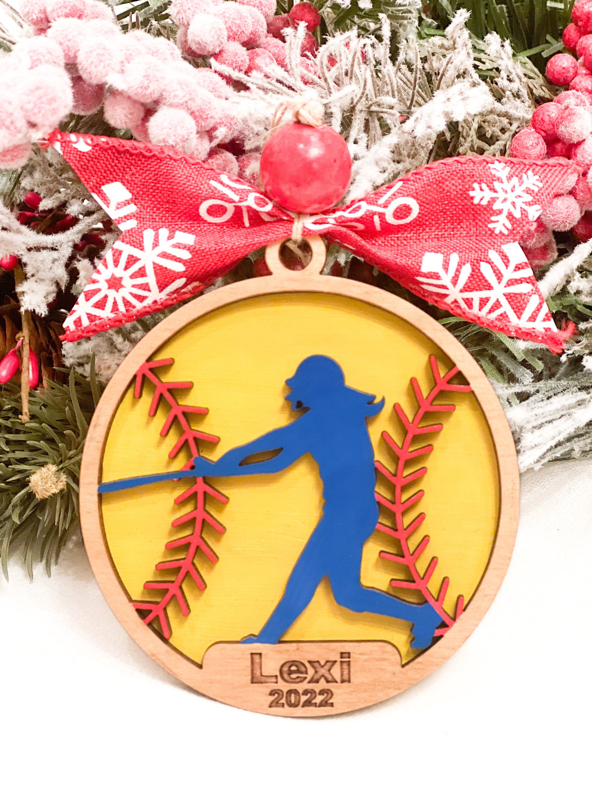 Softball Ornament #4