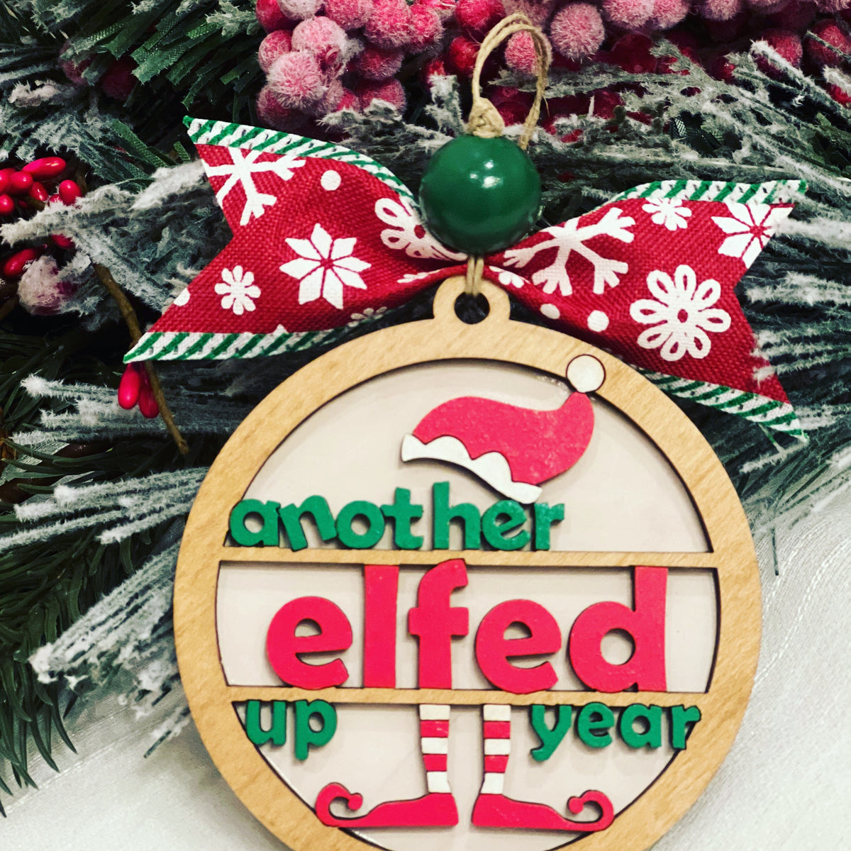 Another Elfed Up Year ornament