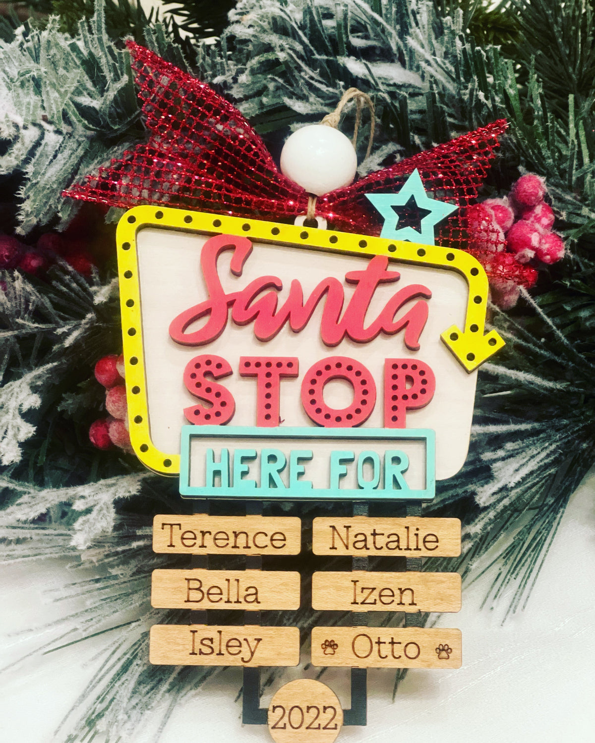 Santa Stop Here ornament